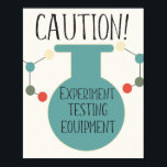 Science Party Laboratory Chemistry Fair Birthday Poster<br><div class="desc">Ontworpen door Dream Big Digital Design</div>