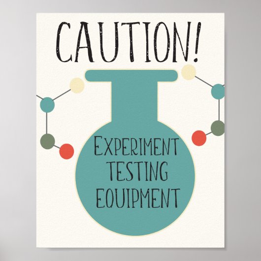 Science Party Laboratory Chemistry Fair Birthday Poster (Voorkant)