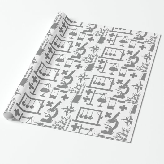 Science Pattern Cadeaupapier (Uitgerold)