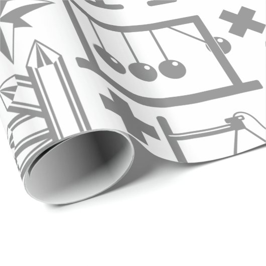 Science Pattern Cadeaupapier (Rol Hoek)