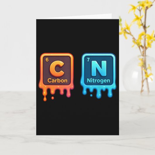 Science Periodic Table 67 Meme Aesthetic Funny 6 7 Kaart (Gele Bloem)