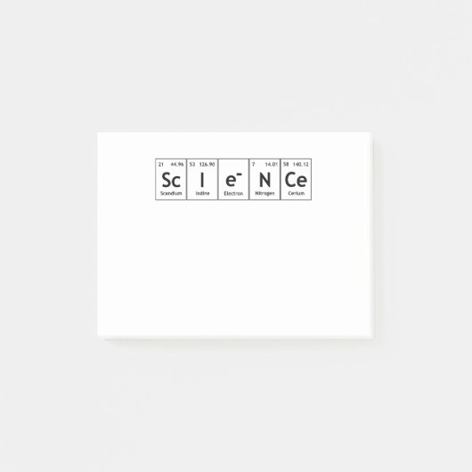 ScIeNCe Periodic Table Elements Word Chemistry Post-it® Notes (Voorkant)