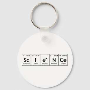 ScIeNCe Periodic Table Elements Word Chemistry Sleutelhanger