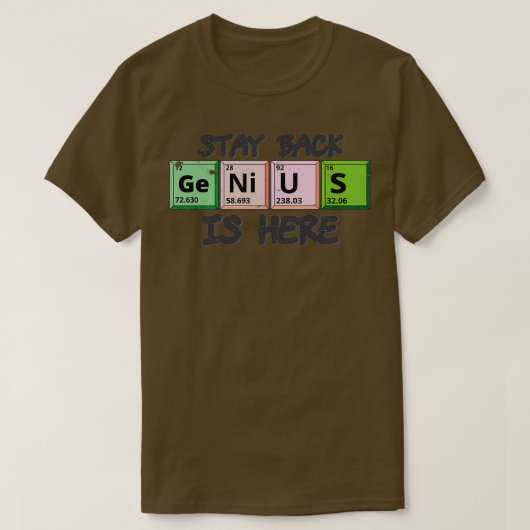 Science Periodic Table Genius T-shirt (Design voorkant)