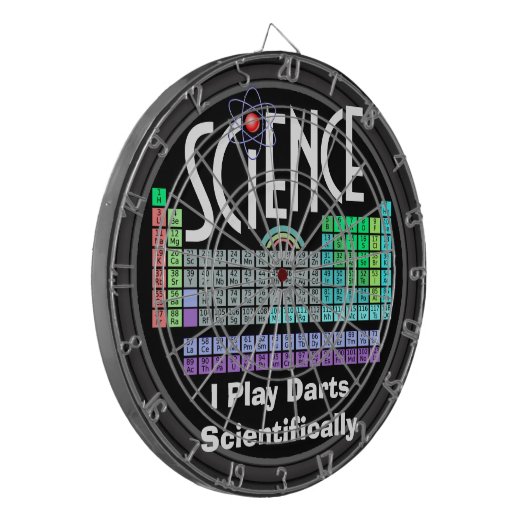 Science Periodic Table of Elements Dartboard Dartbord (Voorkant Links)