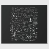 Science Physic Wiskunde Chemistry Biology Astronom Cadeaupapier (Vlak)