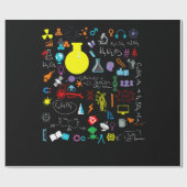 Science Physic Wiskunde Chemistry Biology Astronom Cadeaupapier (Vlak)