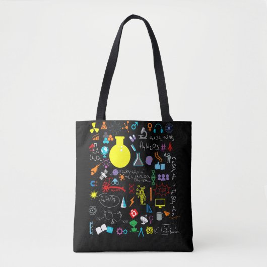 Science Physic Wiskunde Chemistry Biology Astronom Tote Bag (Voorkant)