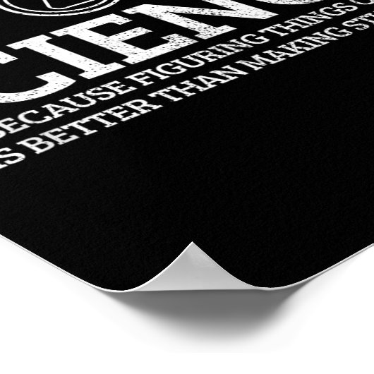 Science Physics Chemistry Nerd Funny Saying Scient Poster (Hoek)