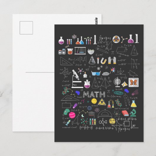 Science Physics Wiskunde Chemistry Biology Astrono Briefkaart (Voorkant / Achterkant)