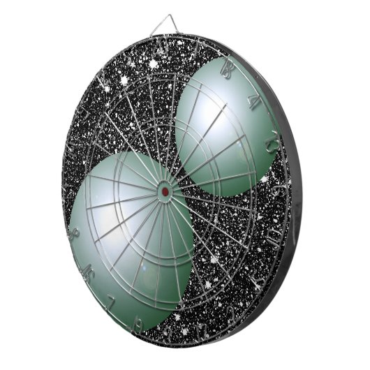 Science Planets Planetary Geeky Gift Dart Board Dartbord (Voorkant Rechts)