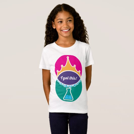 Science Princess (Bold) Meisjes Shirt (Voorkant volledig)