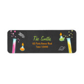 Science Return Address Label Experiment Lab Party (Voorkant)