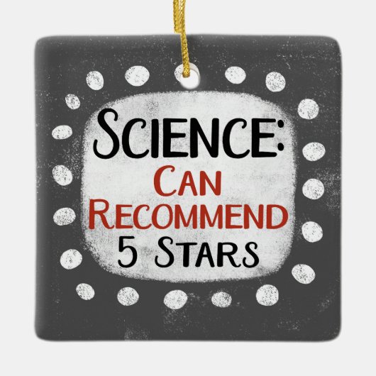 Science Review 5 sterren Ornament (Voorkant)
