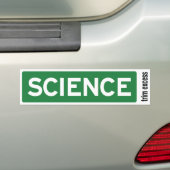 Science Road Sign Bumpersticker (Op auto)