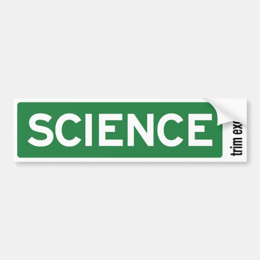 Science Road Sign Bumpersticker (Voorkant)