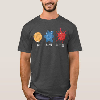 Science Rock Paper Scissor Microorganism friend T-shirt