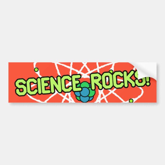 Science Rocks. Bumpersticker (Voorkant)