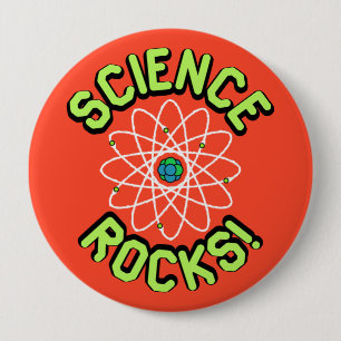 Science Rocks. Knopen Ronde Button 4,0 Cm
