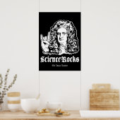 Science Rocks Sir Isaac Newton Poster (Keuken)