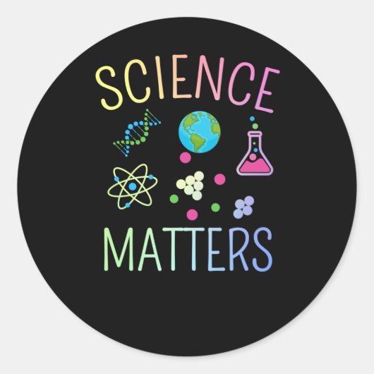 Science S - Funny Science Pun Sticker (Voorkant)