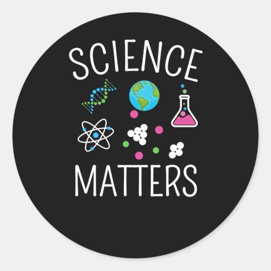 Science S - Funny Science Pun Sticker 1 (Voorkant)