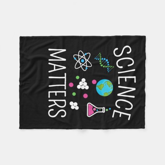 Science S - Funny Science Pun Sticker 1 Fleece Deken (Voorkant (Horizontaal))
