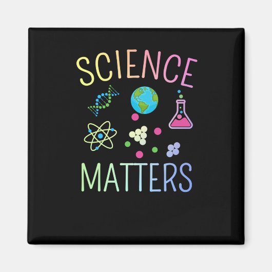 Science S - Funny Science Pun Sticker Magneet (Voorkant)