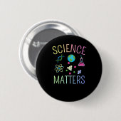 Science S - Funny Science Pun Sticker Ronde Button 5,7 Cm (Voorkant /achterkant)