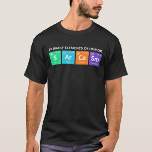 Science Sarcasm als primaire elementen van de Humo T-shirt