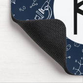 Science / Scheikunde Doodle Patroon Monogram Muismat (Hoek)