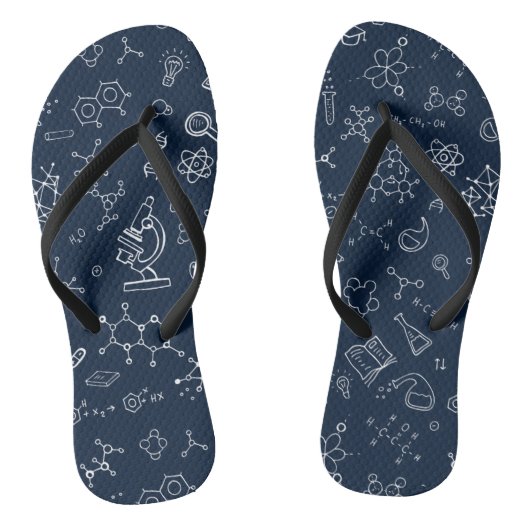 Science / Scheikunde Doodle Patroon Teenslippers (Voetbed)