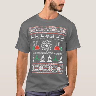 Science Scientist Ugly Sweater Funny Christmas  T-shirt