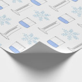 Science Snowflake Beaker Gradud Cylinder Winter Cadeaupapier (Hoek)