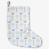 Science Snowflake Beaker Gradud Cylinder Winter Kleine Kerstsok (Voorkant)