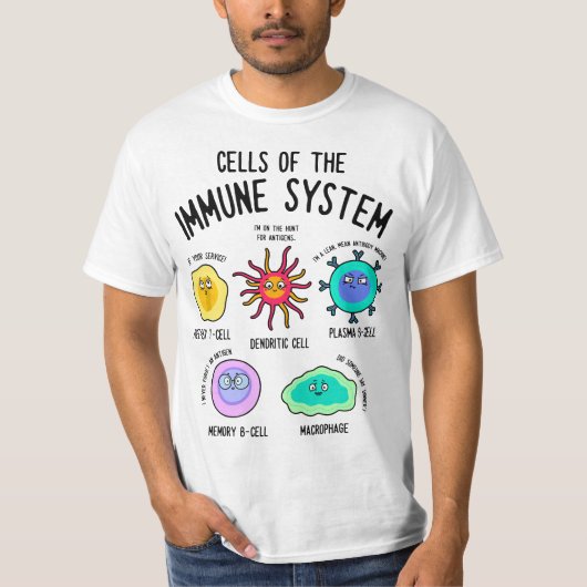 Science T, Immune Cells T, Funny Science T-shirt (Voorkant)