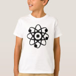 Science T-Shirt (White)<br><div class="desc">Dit t-shirt van kind toont uw raketwetenschappelijke passie met een opgeblazen atoomdeeltje. Optie om kleur,  grootte,  en stijl te veranderen.</div>