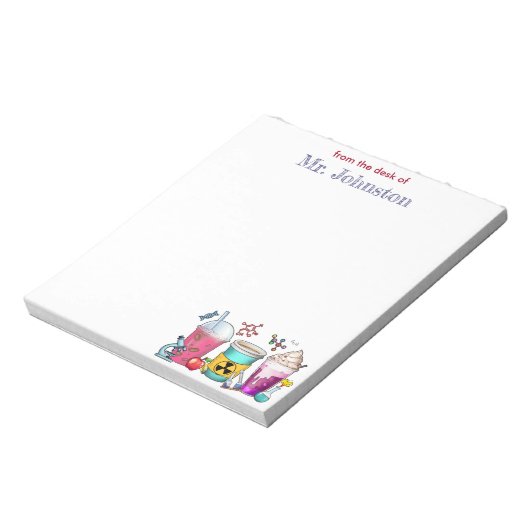 Science Teacher Appreciation Coffee gepersonalisee Notitieblok (Linkerzijde)