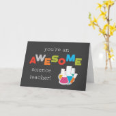 Science Teacher Appreciation Day Test Tube Geweldi Kaart (Gele Bloem)