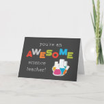 Science Teacher Appreciation Day Test Tube Geweldi Kaart<br><div class="desc">Heldere vetgedrukte letters die geweldige spellen - zullen door de wetenschapsleerkracht op Teacher Appreciation Day worden genoten!</div>