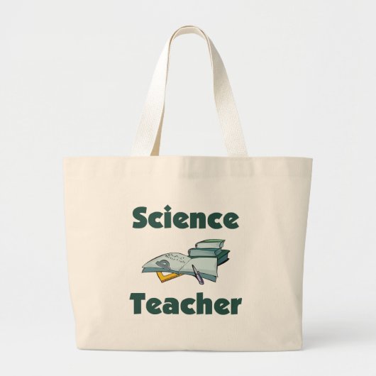 Science Teacher Bag Grote Tote Bag (Voorkant)