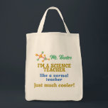 Science Teacher Canvas Tas<br><div class="desc">Grappig en schattig tas van docenten wetenschappen voor je favoriete kind. Pas zijn/haar naam aan voor een persoonlijke aanraking!</div>