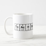 Science Teacher Chemical Elements Koffiemok<br><div class="desc">Voltooi met elementnaam,  gewicht,  en atoomaantal.</div>