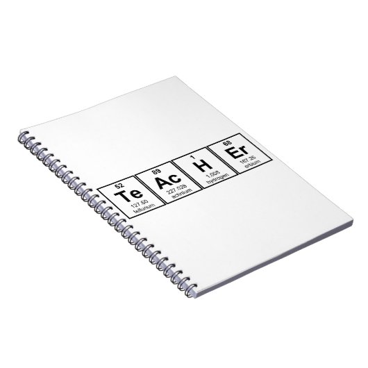 Science Teacher Chemical Elements Notitieboek (Rechterzijde)