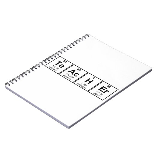 Science Teacher Chemical Elements Notitieboek (Linkerzijde)