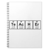 Science Teacher Chemical Elements Notitieboek (Voorkant)