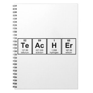 Science Teacher Chemical Elements Notitieboek