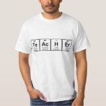 Science Teacher Chemical Elements T-shirt<br><div class="desc">Voltooi met elementnaam,  gewicht,  en atoomaantal.</div>