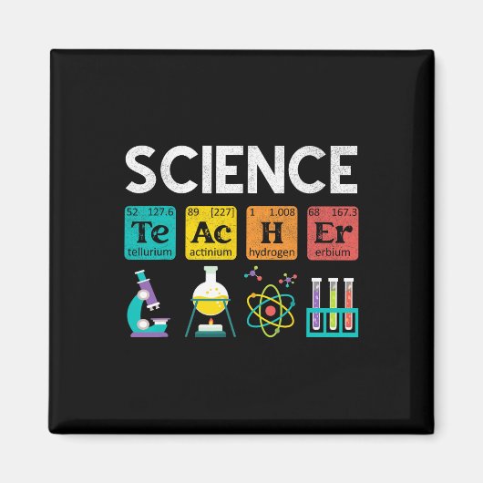 Science Teacher Chemistry Biology Physics Teacher  Magneet (Voorkant)