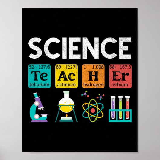 Science Teacher Chemistry Biology Physics Teacher  Poster (Voorkant)